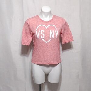 Victoria’s Secret Boxy Graphic Tee VS NY Marble Speckled Short Sleeve Top XS